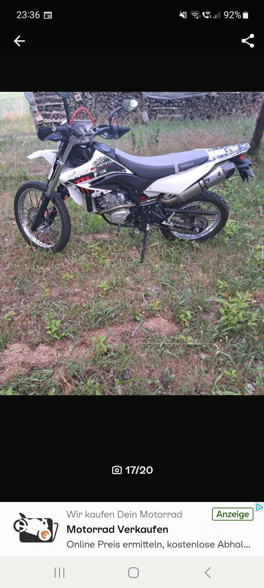 Motorrad verkaufen Yamaha WR 125 R Ankauf